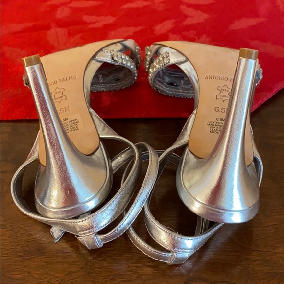 Antonio Melani rhinestone ankle strap heels sz 6.5 - Picture 4 of 6